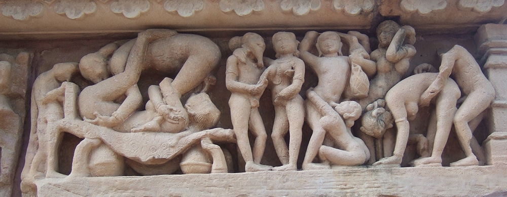 Group sex in ancient times: Sculpture of a Roman orgy in the 7th century