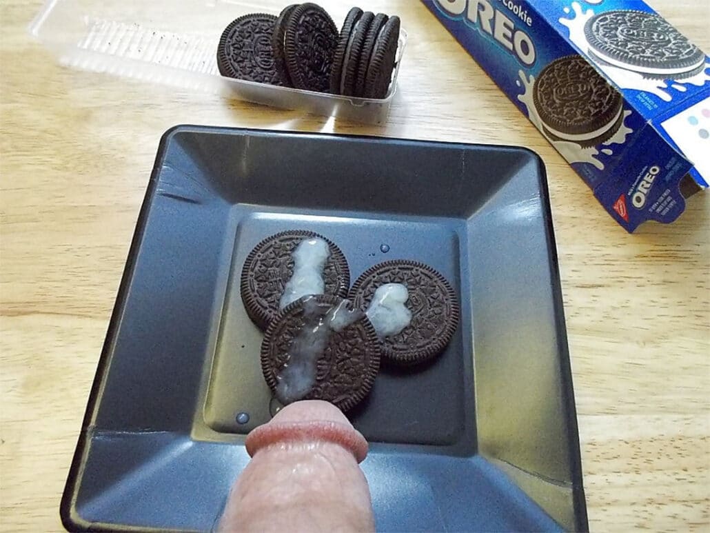 Learn cum eating with OREO cookies