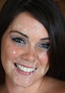 Happy hotwife after facial insemination